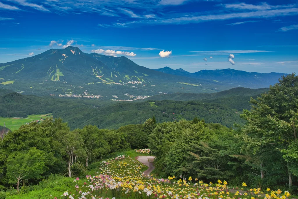 夏空と妙高山